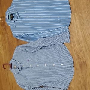 2 Mens size S muscle fit long sleeve shirts